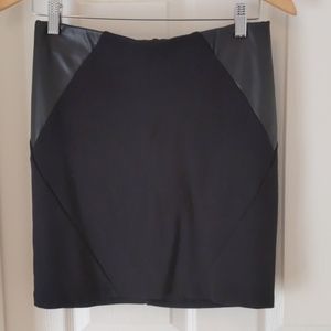 Dynamite skirt with pleather detailing